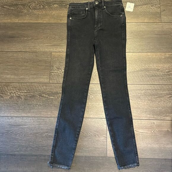 Free People We the Free Raw Faded Black High-Rise Jegging Denim Pants. Size 25. - Picture 5 of 9